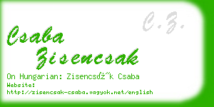 csaba zisencsak business card